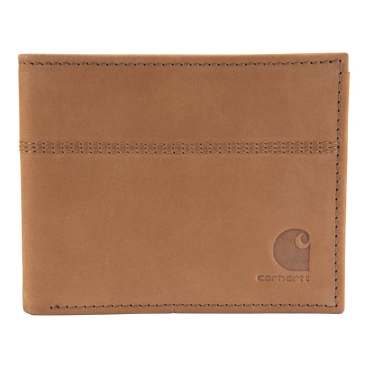 Carhartt Men’s Full Grain Saddle Leather Wallets, RFID Blocking Bifold, Trifold, and Front Pocket Options, Gifts for Men