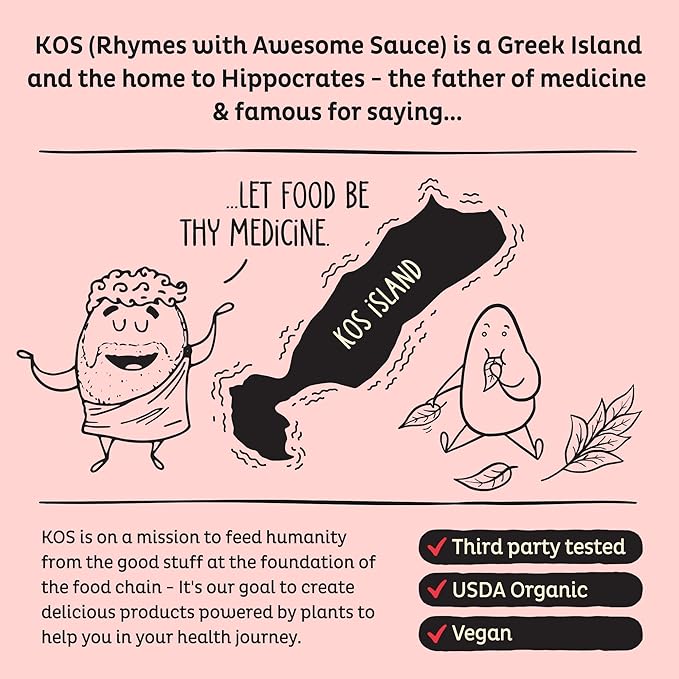 KOS Organic Plant Based Protein Powder - Strawberries & Cream - 28 Serving