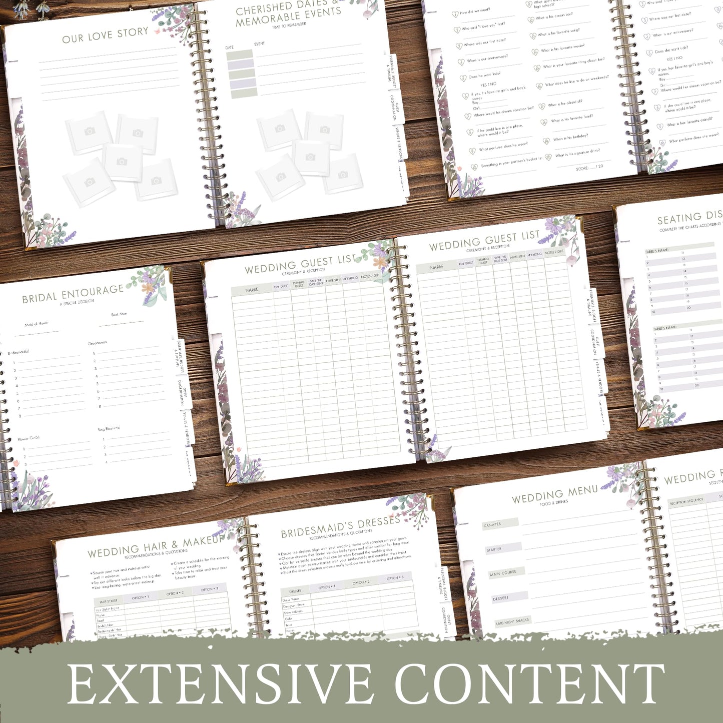 The Ultimate Premium Wedding Planner and Organizer for Brides: Hardcover Bridal Planning Book with Soft Floral Design, 162 Pages, 11.8 x 10.6 Inches, Monthly Countdown Calendar, Checklists, Timelines, Budgeting & Keepsake Features