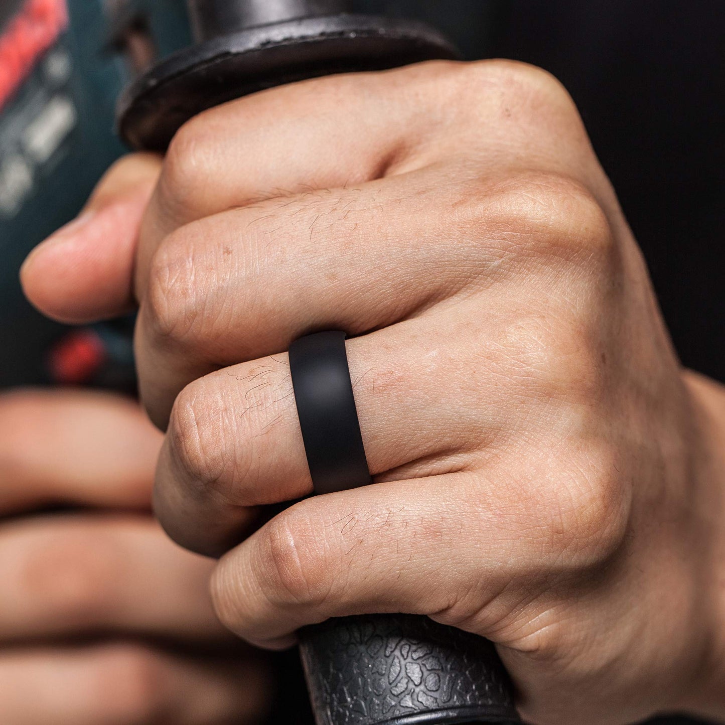 ThunderFit Men's Patterned Silicone Rings, 8mm Wide 2.2mm Thick Rubber Bands,Variety Multipack 1,4,8