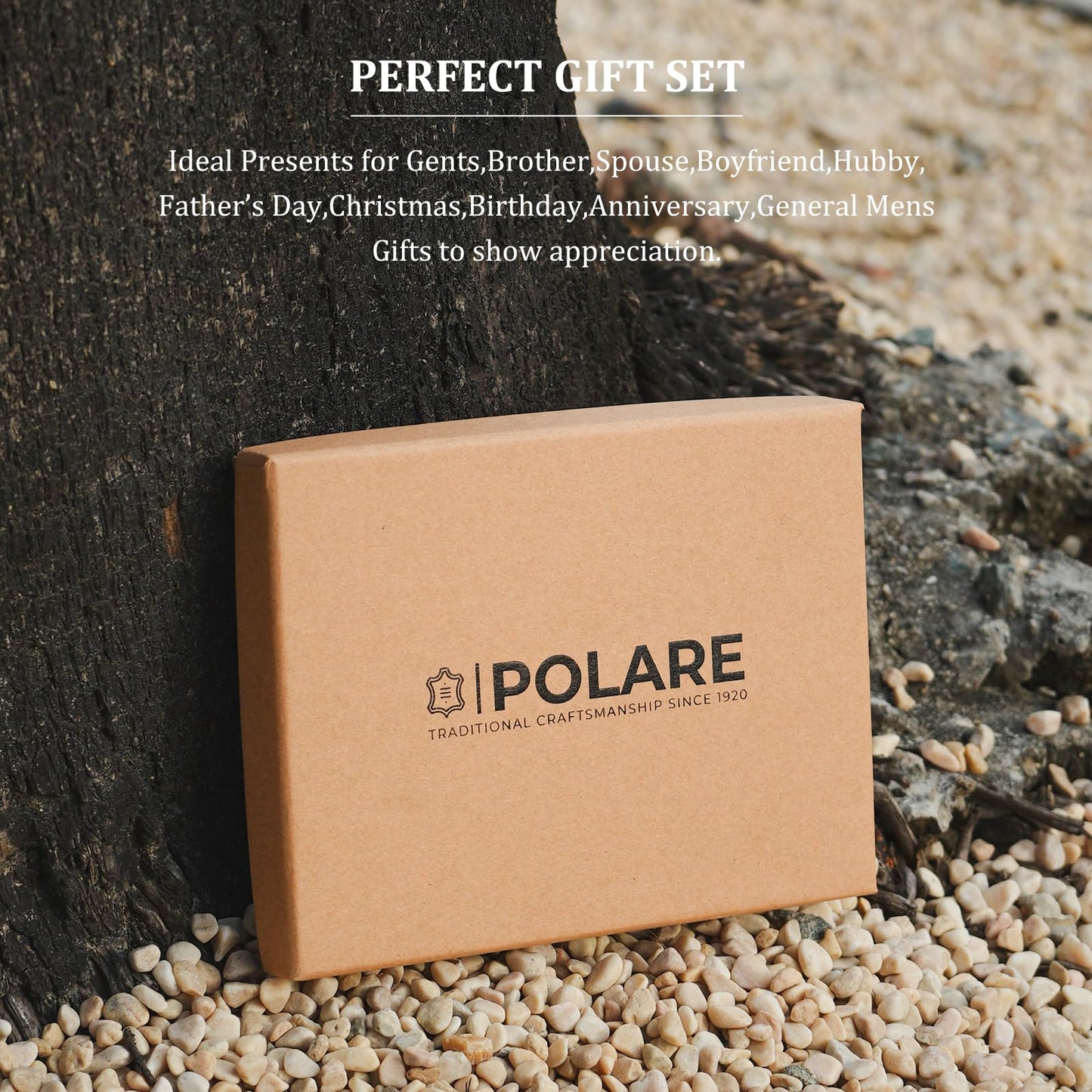 Polare RFID Blocking Napa Leather Passport Holder Travel Wallet For Men and Women (Black)