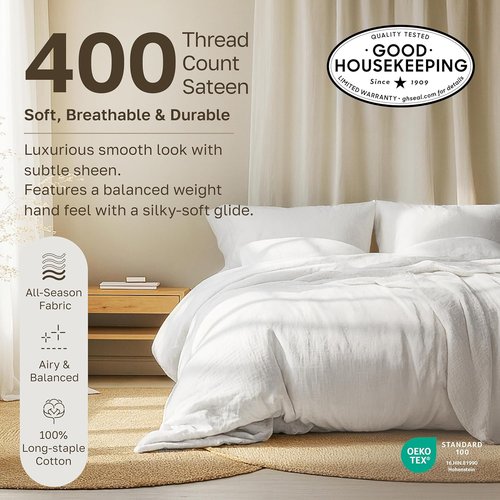 California Design Den Pillowcase Set - Soft 400 Thread Count Sateen, 100% Cotton, Set of 2, Espresso Brown