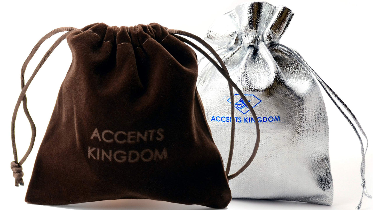 Accents Kingdom Men's Magnetic Hematite Therapy & Healing Stone with Round Beads Necklace, 18"