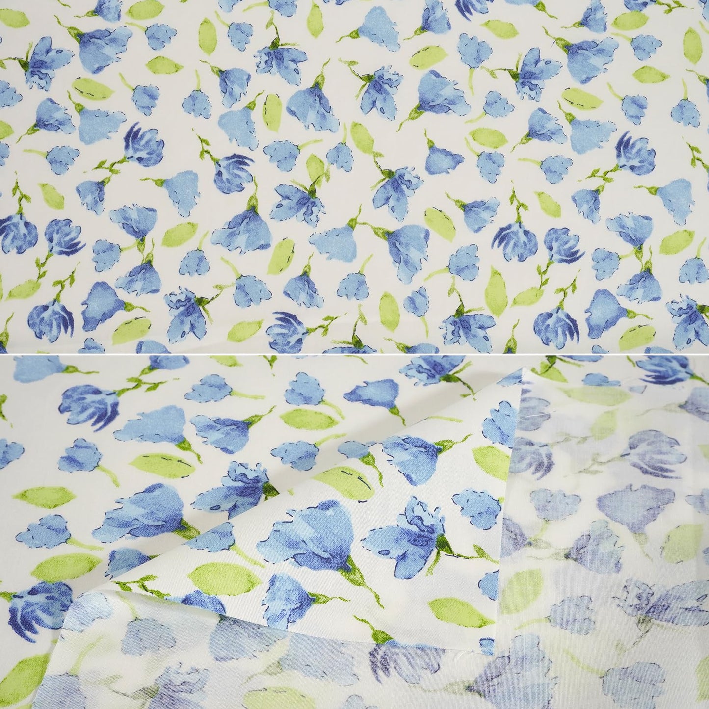 Misscrafts 10pcs Cotton Fabric 50 x 50cm Craft Patchwork Fabric Bundle DIY Making Supplies Fat Quarter Pre-Cut Quilt Squares for DIY Sewing Scrapbooking Blue