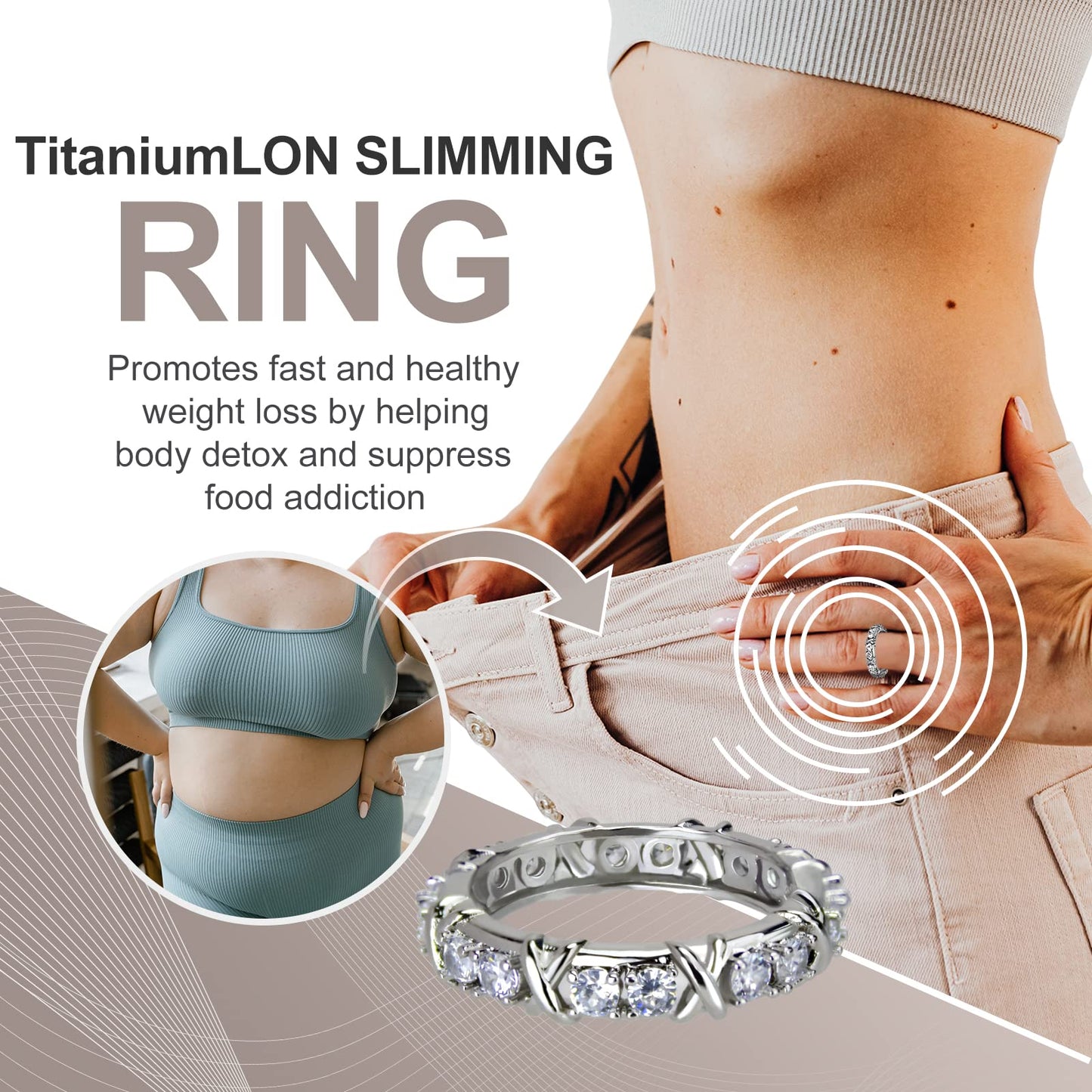 Azjachiny Moissanite Magnetology Lymphvity Ring, Magnetic Zircon Shaping Cross Full Moissanite Diamond Ring, Moissanite Rings for Women Weight Loss, Unclog Bloodstream and Lymph Nodes (Silver, 7)