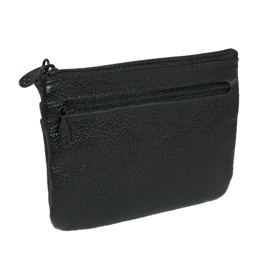 Buxton Large ID Coin/Card Case Wallet, Black, One Size