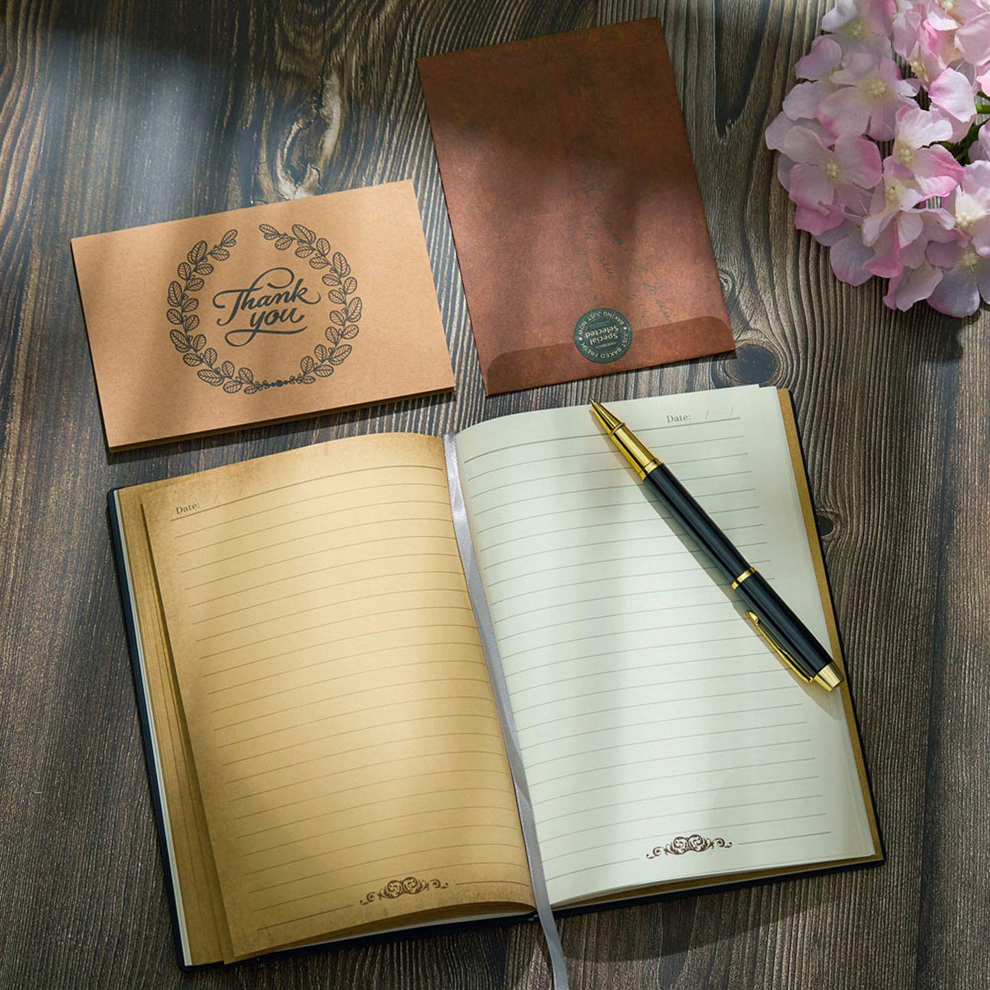fengco Vintage Train Embossed Leather Writing Journal Notebook with Pen Set,Antique Handmade Daily Notepad Sketchbook,Travel Diary Notebooks to Write in,Gift for Men Women (A5(8.4"*5.7"), RedBronze)