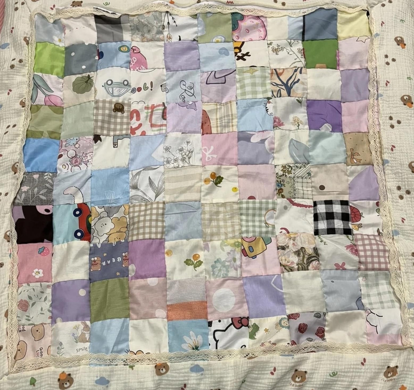 7Pcs 20" x 20" Cotton Fabric DIY Making Supplies Quilting Patchwork Fabric Fat Quarter Bundles DIY for Quilting Cotton Patchwork Cushions (16pcs Mix Flowers, 20 x 20 inches)