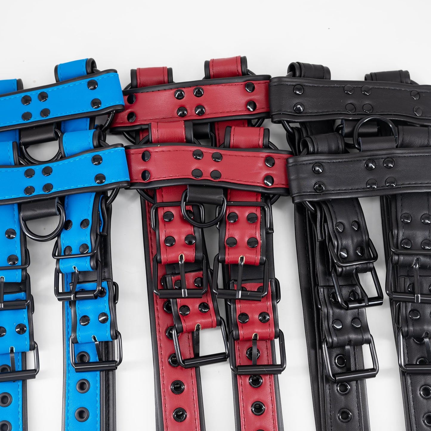 ZZRBVFH Men's Adjustable PU Leather Chest Harness - Fashion Body Shoulder Straps with Buckles for Clubwear Party Outfits (Red)