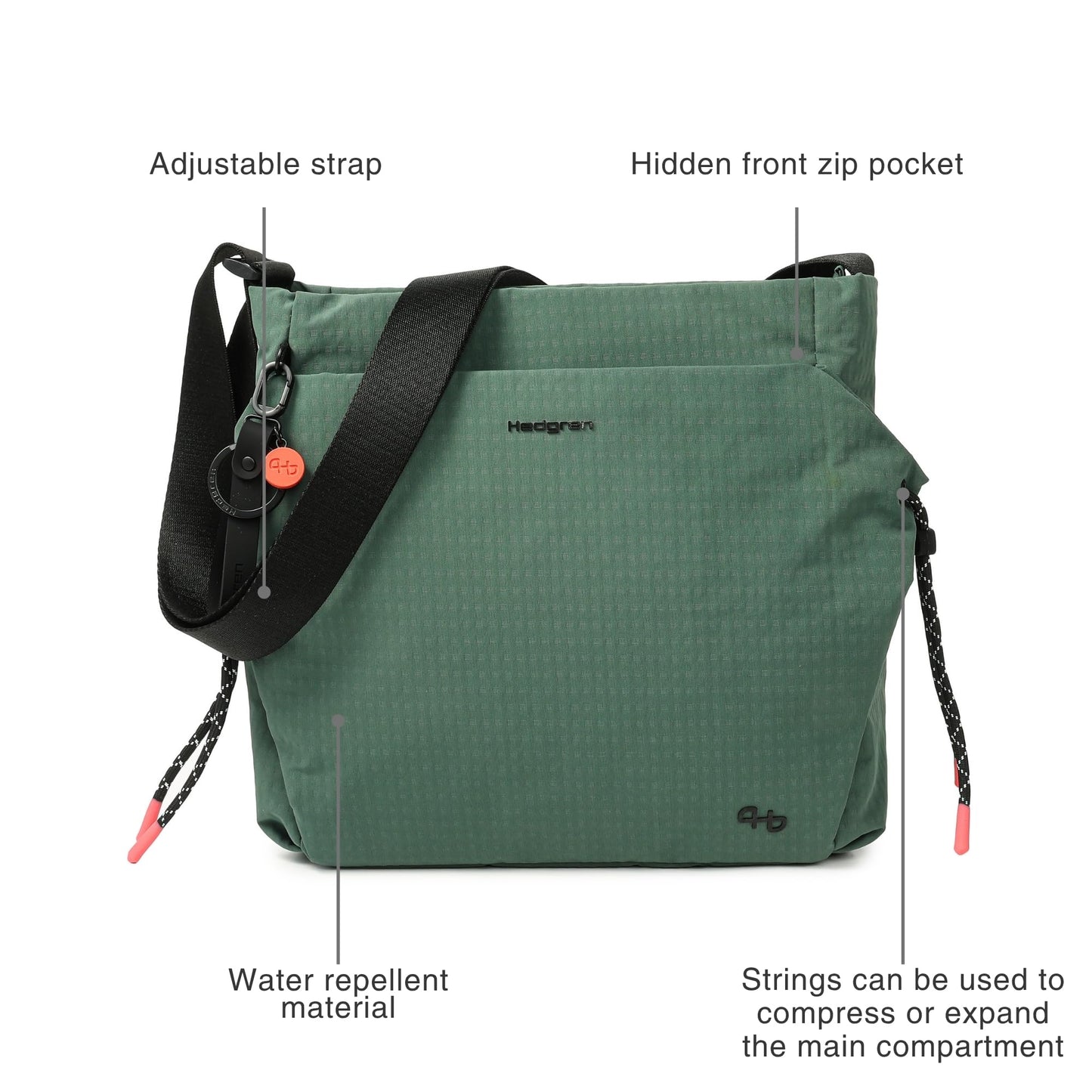 Hedgren Womens Makoto Crossbody Duck Green One Size One Size