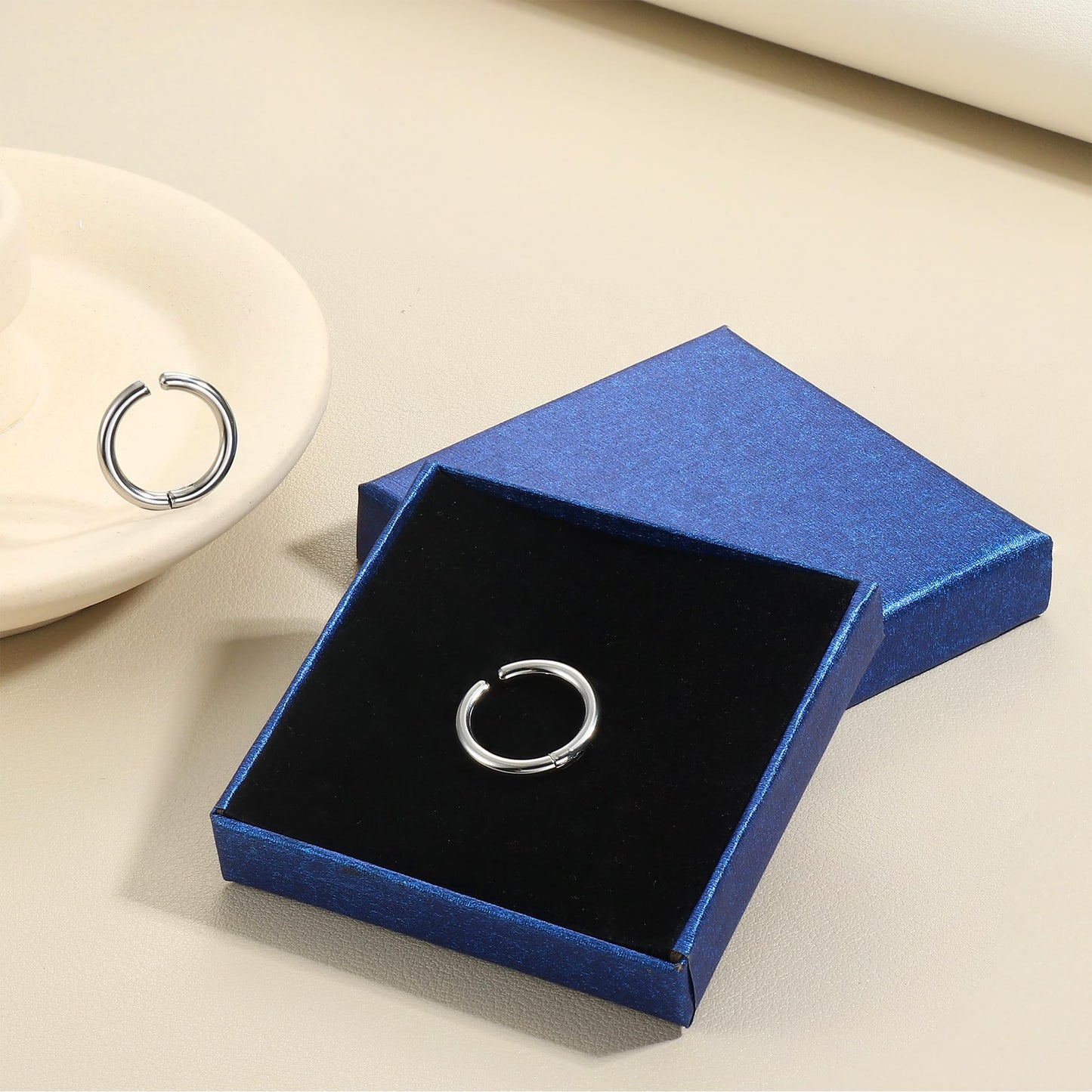 YADOCA 8 Pieces Clip On Earrings For Men Women Non-Piercing Fake Earrings Stainless Steel Clip On Hoop Earring Cool Earrings Ear Clips Set for Gifts, HZHENG-YADC-WLY25-menclip-S
