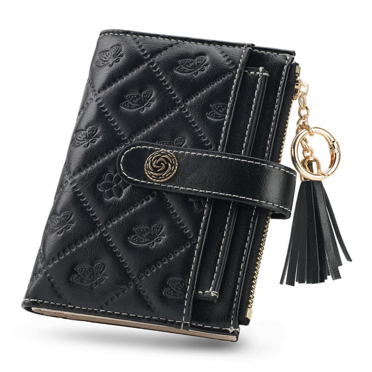 KITEVIUN Small RFID Wallet Women Ultra Thin Slim Womens Wallet Compact Bifold Pocket Ladies Wallets for Women With Zipper Coin Pocket