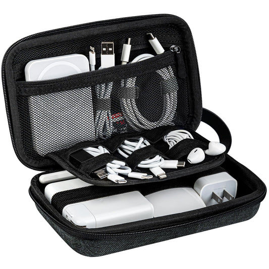 JETech Travel Accessories Organizer Case, Portable Electronic Pouch Gadget Bag for MacBook Power Adapter Chargers, Cables, Power Bank, Mouse, Stylus Pen, Earphone, SD Card, USB Flash Drive
