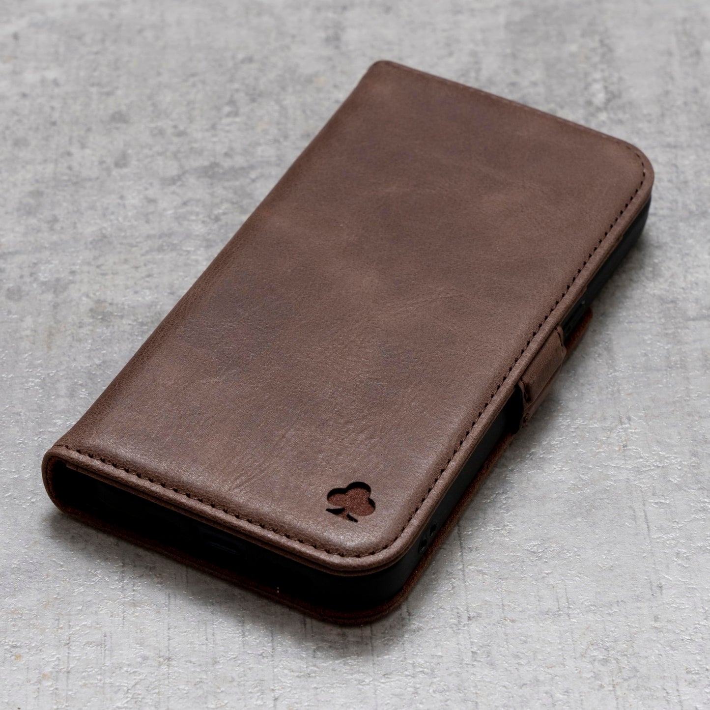 Porter Riley - Leather Case Compatible with Samsung Galaxy S26 Ultra. Premium Genuine Leather Stand Case/Wallet/Cover (Chocolate Brown)