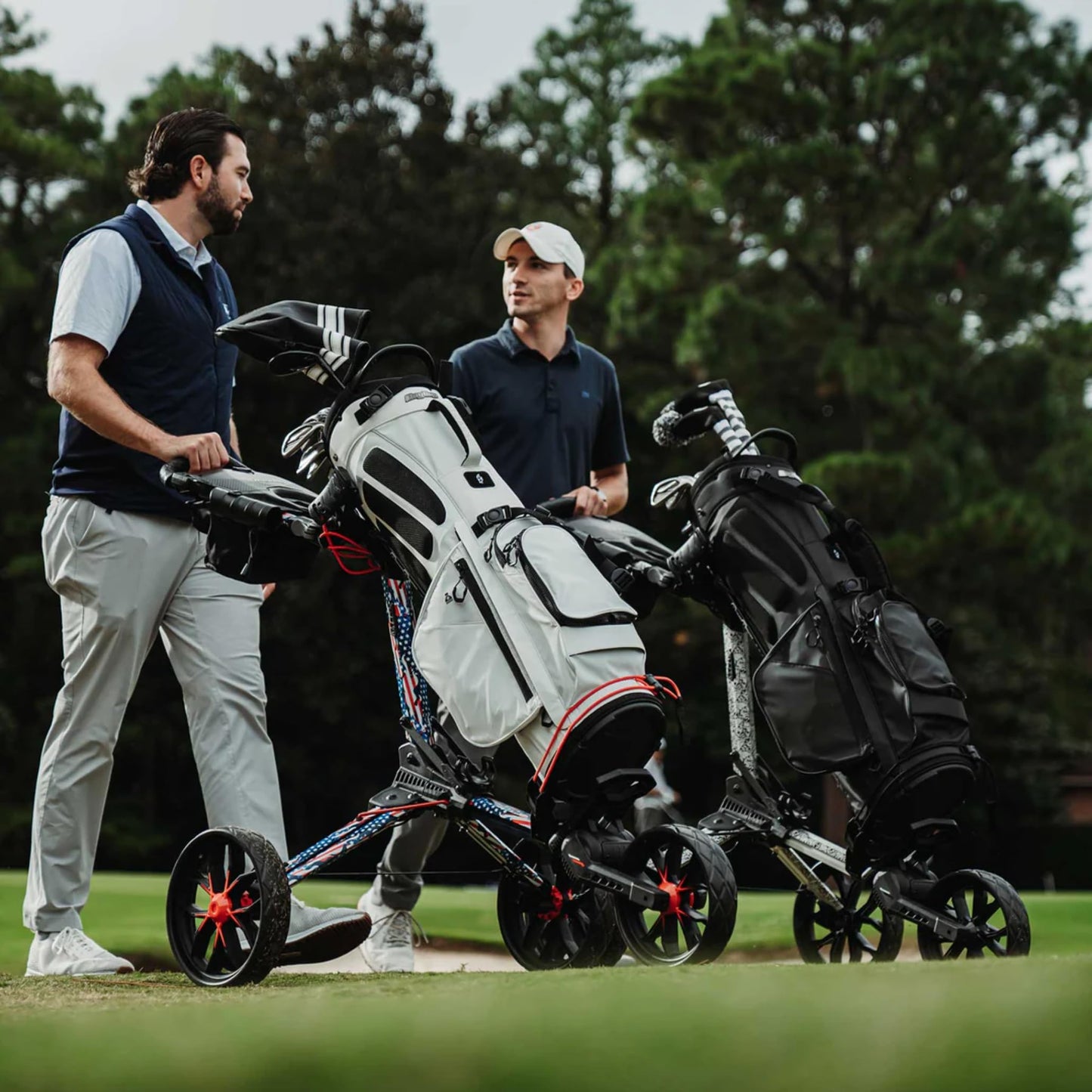 Bag Boy Nitron Golf Push Cart, White/Black