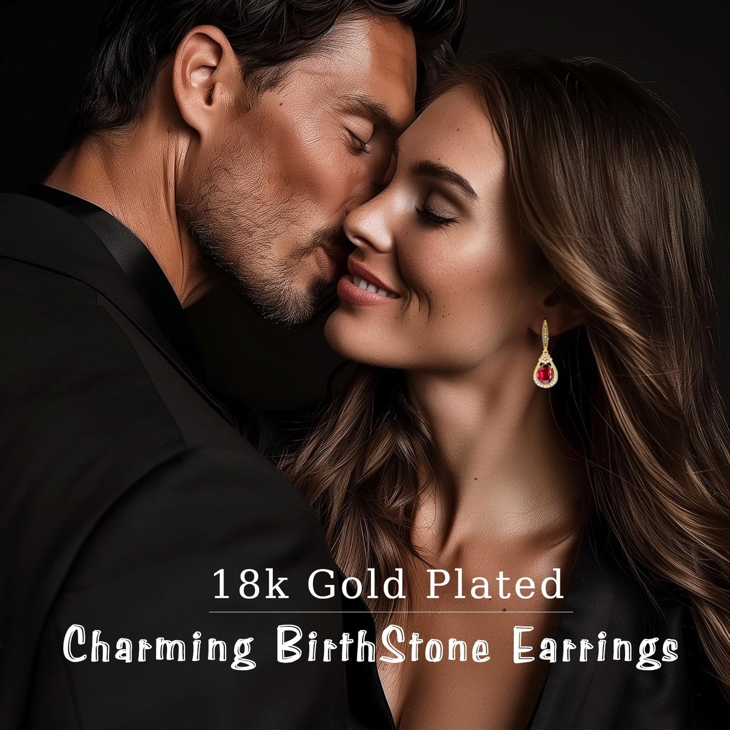 Red Garnet Earrings Gifts for Women Sterling Silver January Birthstone Teardrop Leverback Drop Earring for Women 18K Gold Plated Wedding Jewelry for the Bride Earrings Birthday Gifts for Mom Party