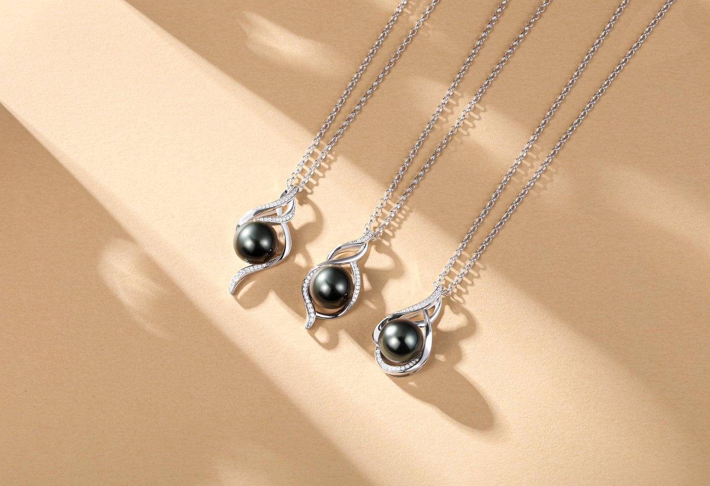 FANCIME Gift for Women Wife Natural Tahitian Pearl Necklace Sterling Silver Moana Grace 10-12MM Black Pearl Luxury Jewelry Gift for Women, Mother, Wife, 16"+2" Adjustable