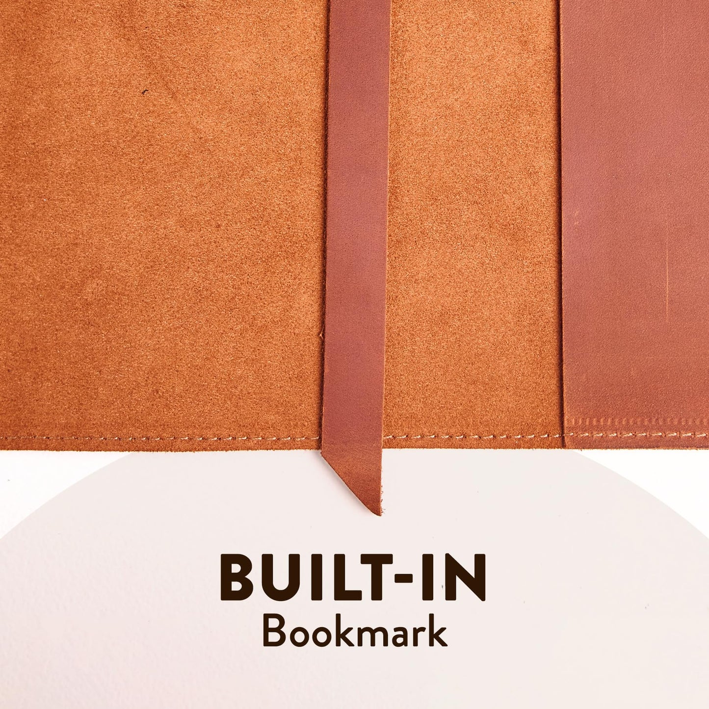 TORAKIP Genuine Leather Journal Cover A4 – Refillable Notebook Cover with Built-in Bookmark, Large Leather Cover for US Letter 8.5" x 11" Inserts (Notebook Not Included), Warm Brown