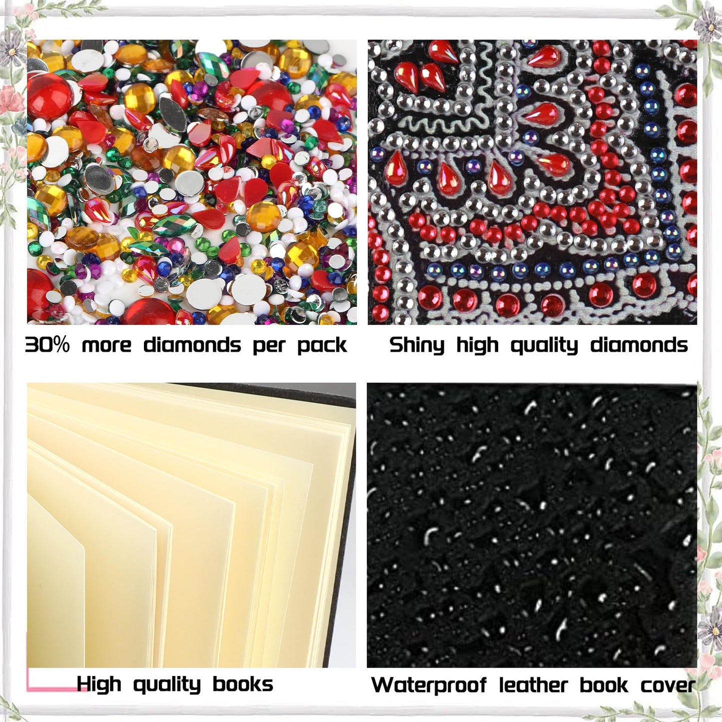 DCIDBEI 2 Pack Diamond Painting Notebooks Dog Cat A5 Blank Diamond Painting Notebook Diamond Art Notebooks Sketchbook Diary Diamond Art Journals Student Office School Supplies (50 Sheets)