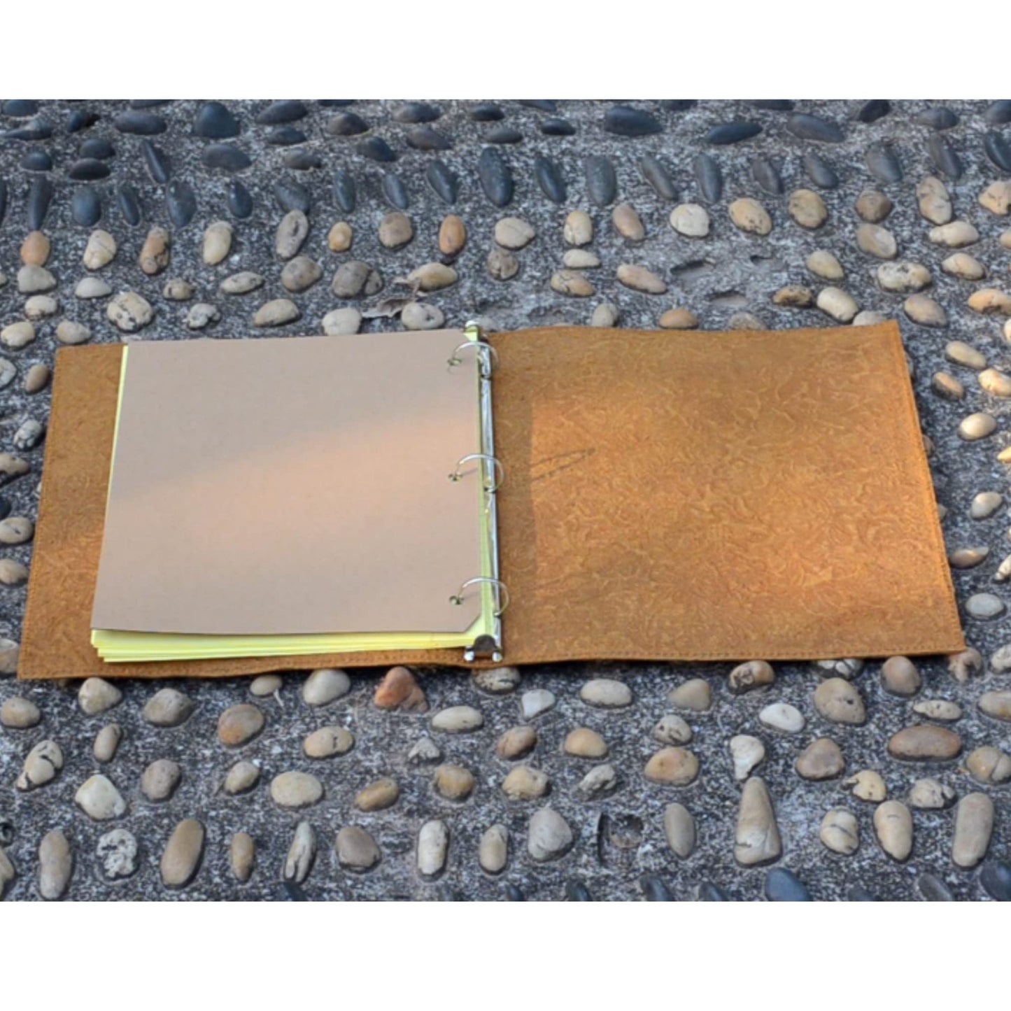 Leather Binder Handmade By JJNUSA, 3 Ring Binder, 1" Round Rings, Organizer Planner for A4 8.5" x 11" Notepad Notebook Documents