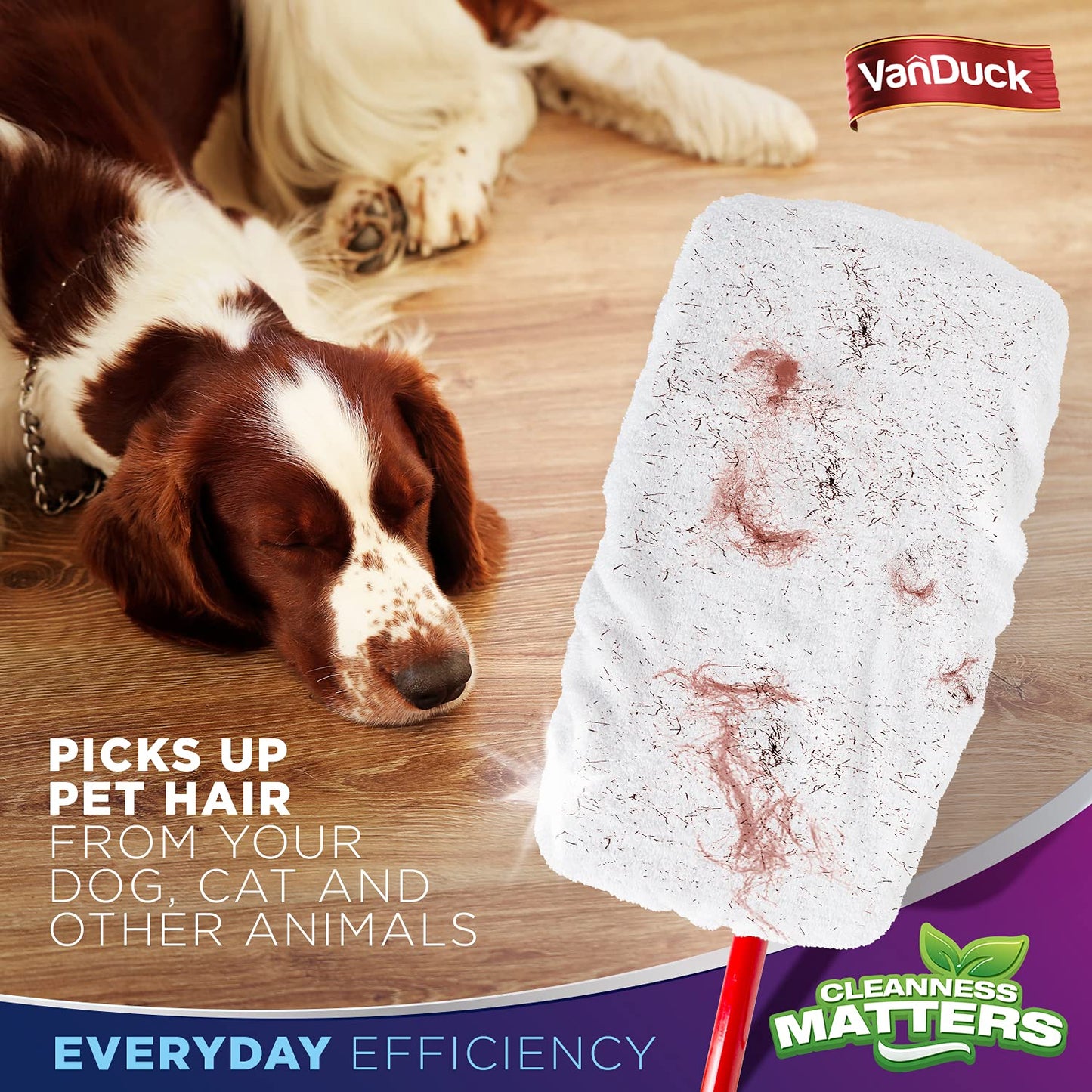 VanDuck 100% Cotton Terry Cloth Mop Pads 15x8 Inch 6-Pack (Handle is Not Included)