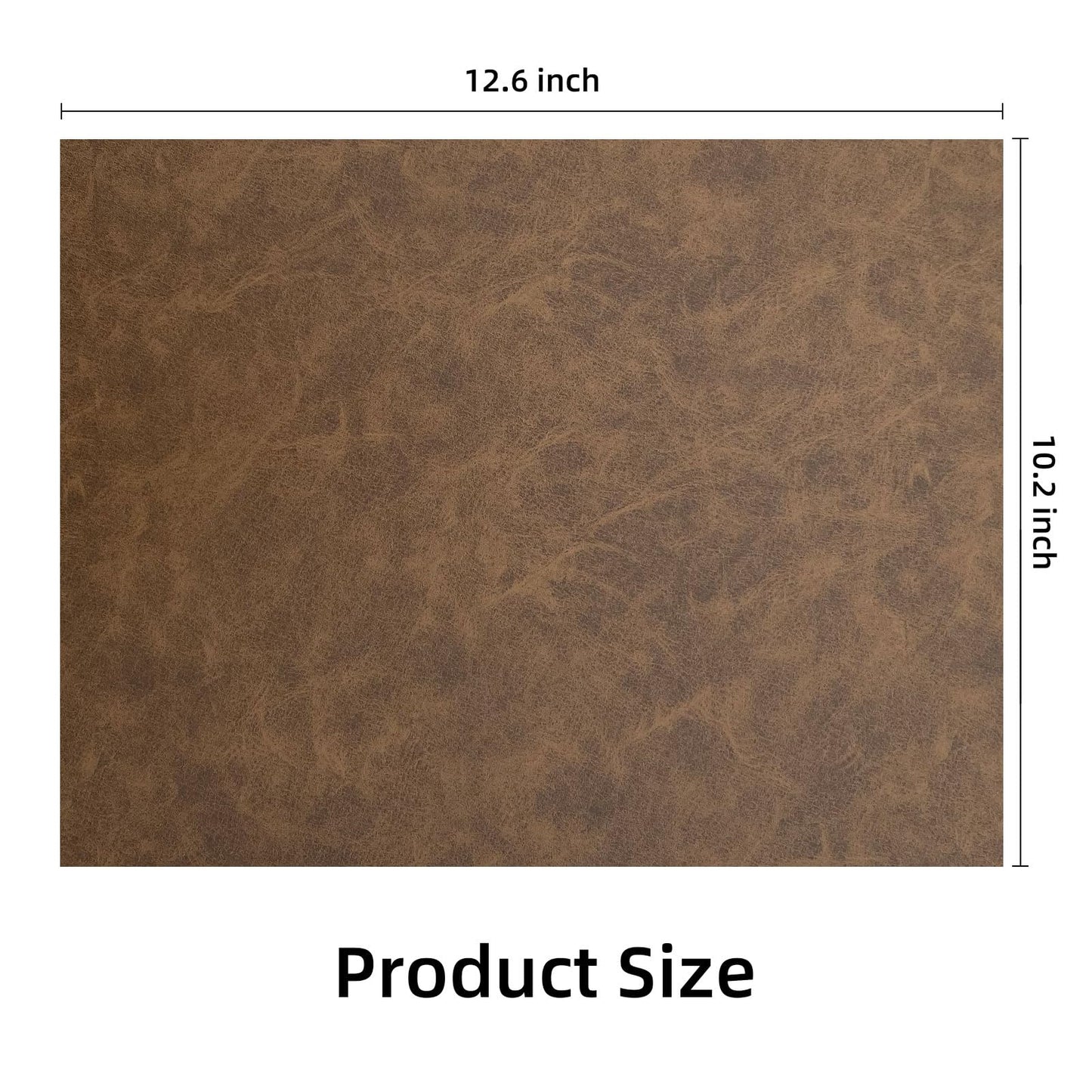 Laserable Leatherette Sheets with Heat Press Adhesive Backing Iron On Hat,Blank Faux Leather Patches for Laser Engraving,Engravable/Engraver Leather Material/Accessories(Rustic Brown-5 Large Pieces)