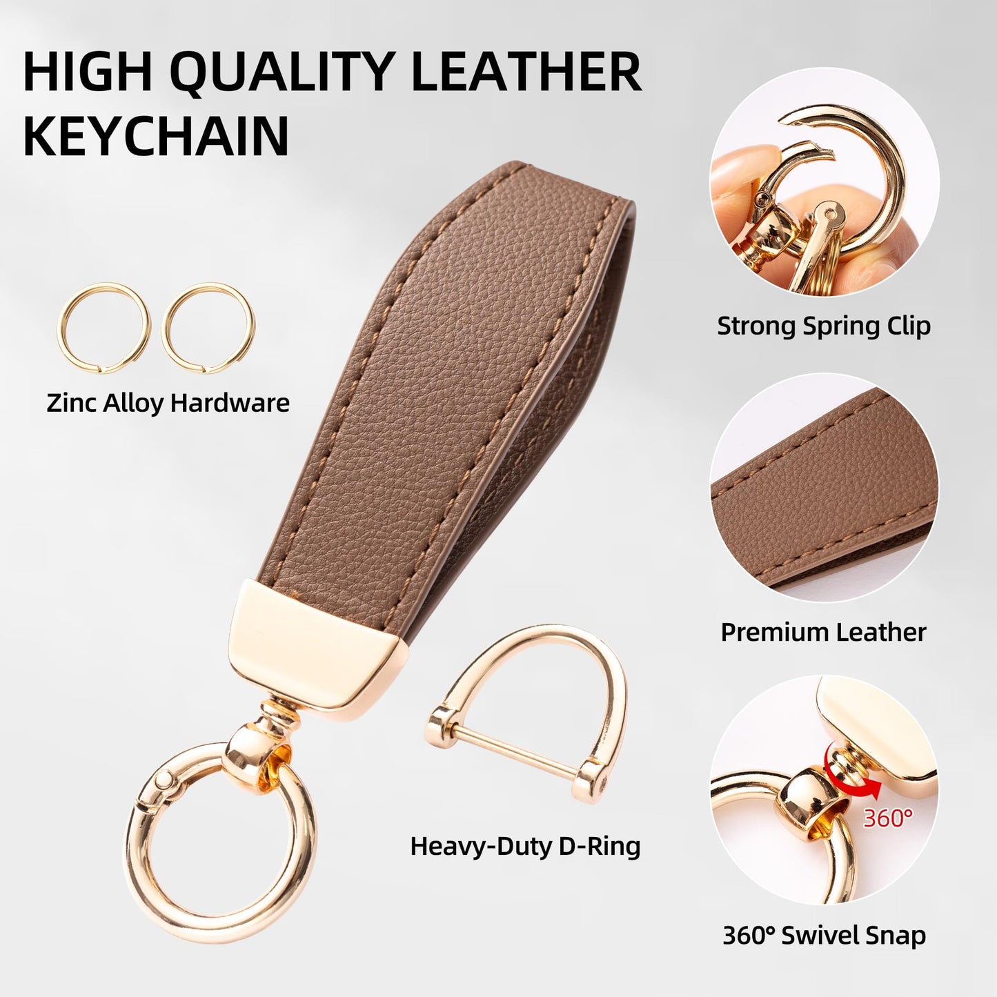 GripKeyShell™ for BMW Key Fob Cover, Leather + Soft TPU Car Key Case with Keychain Compatible with 2023–2026 5 7 Series 740i 760i, X1 X2 X3 X5 X6 X7, i5 i7 iX iX3 XM Smart Key