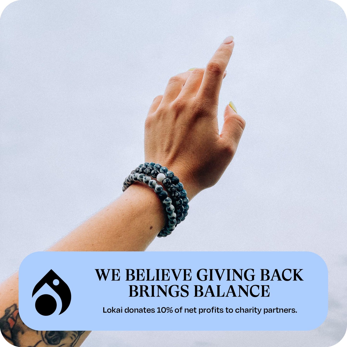 Lokai Silicone Beaded Bracelet for Men & Women, NFL Football Collection - Carolina Panthers, Logo, Medium - Silicone Jewelry Fashion Bracelet Slides-On for Comfortable Fit