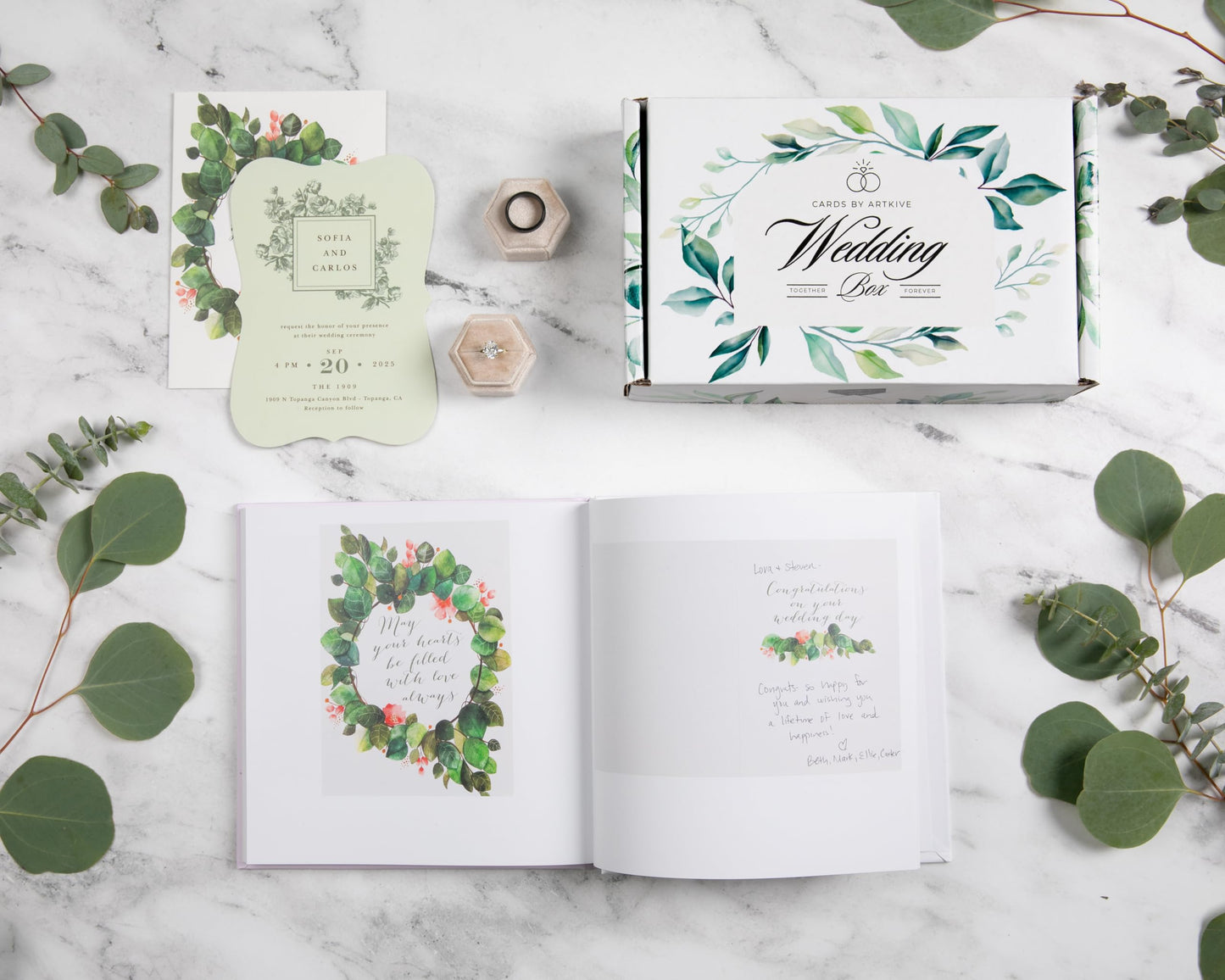 Cardkive Wedding Card Keepsake Album - Transform Your Cards into a Premium Organizer Book, Combine with Uploaded Photos, Save the Date, Menus and More (Recycle Cards)