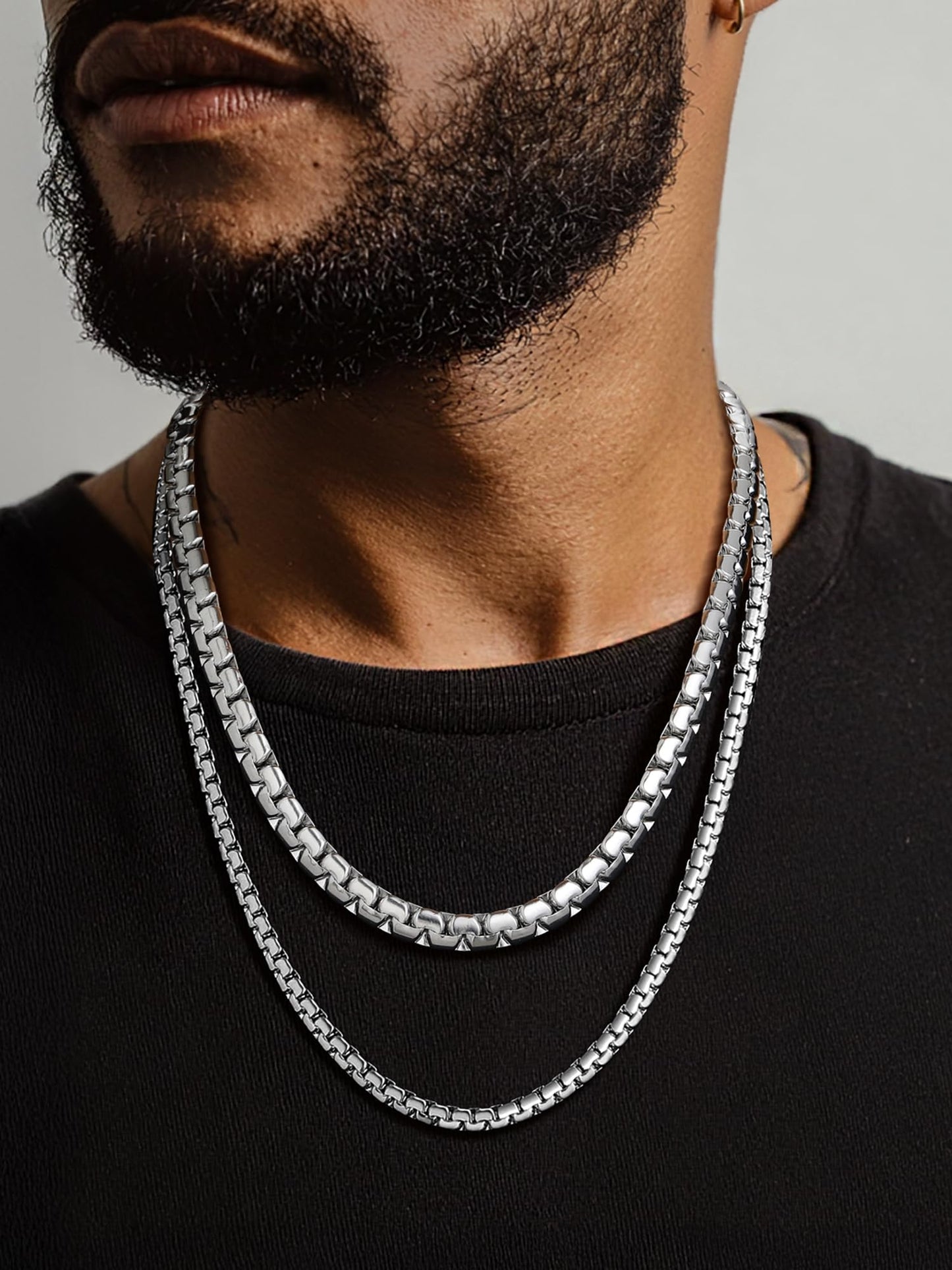 PROSTEEL Stainless Steel Neck Chain Men Chains Necklace Mens Jewelry 22 Inch Chain Necklace Chunky Necklaces