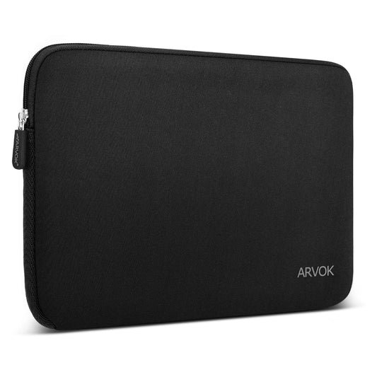 Arvok 11 11.6 12 Inch Laptop Sleeve Case for MacBook Air 12, Water-Resistant Neoprene Notebook Computer Tablet Sleeve, Carrying Bag Cover for Chromebook/HP/Dell/Lenovo/Asus/Acer, Black