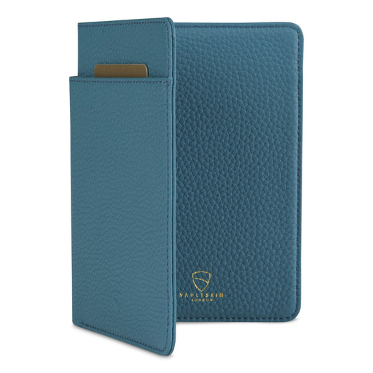 Vaultskin Leather Passport Holder, Slim RFID Blocking Travel Wallet for Men and Women, Fits Passport, Credit Cards, ID, Cash, Passport Cover Ideal Travel Accessories with Gift Box (Kensington)