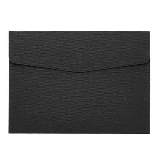 PATIKIL PU Leather A4 File Folder, Document Holder Filing Organizer Portfolio Envelope Folder Case with Snap Closure for Letter Receipt Style 4, Black