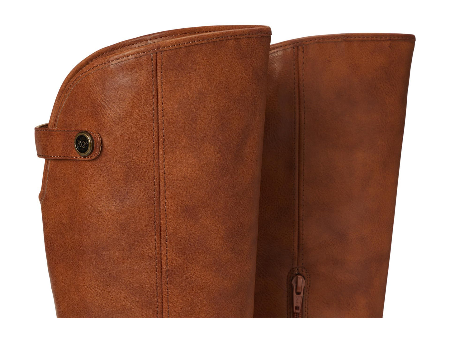 FRYE AND CO. Womens Kellie Button Tall Cognac 7 Medium