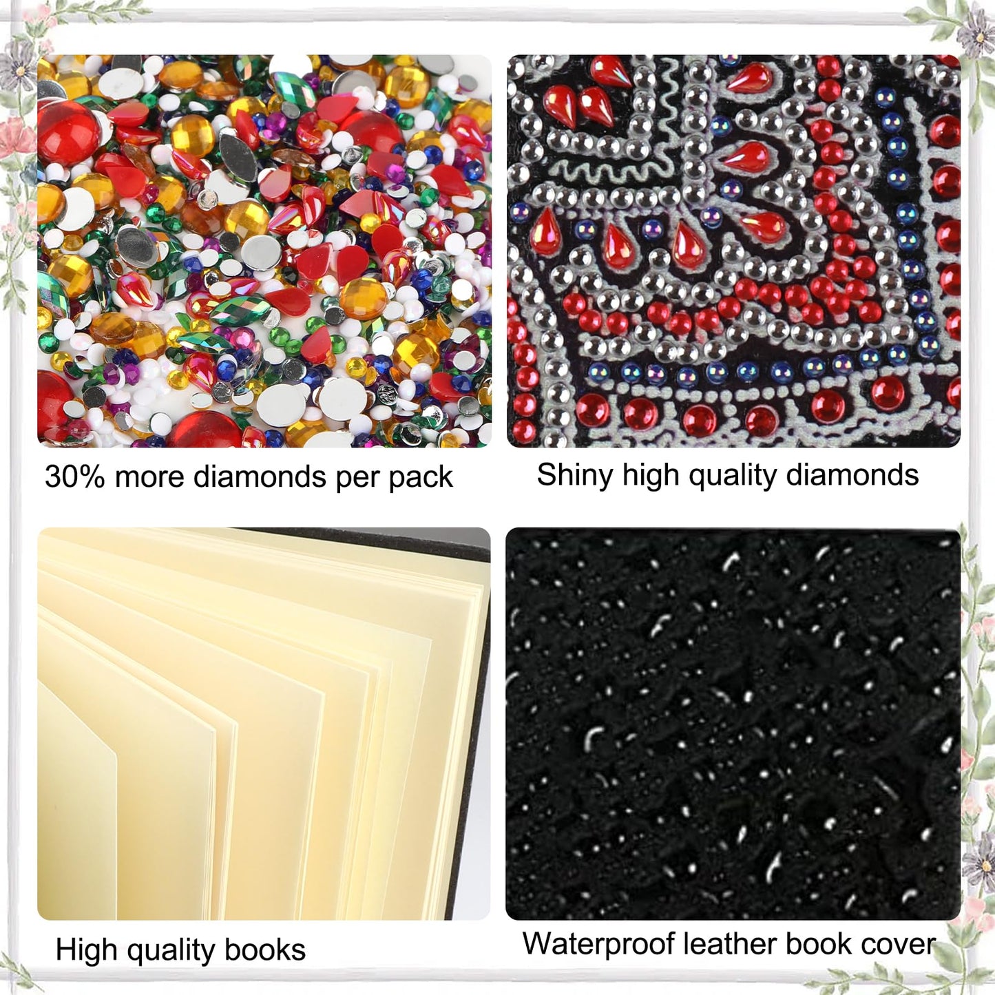 JISHSHAY Diamond Art Notebook Journal Diamond Painting Note Book Gem Art Sketchbook Gem Painting Blank Notebook Mosaic Kits for Adults Diary with Special Shape Drills 14.5×21cm/5.7×8.26in Teapot House