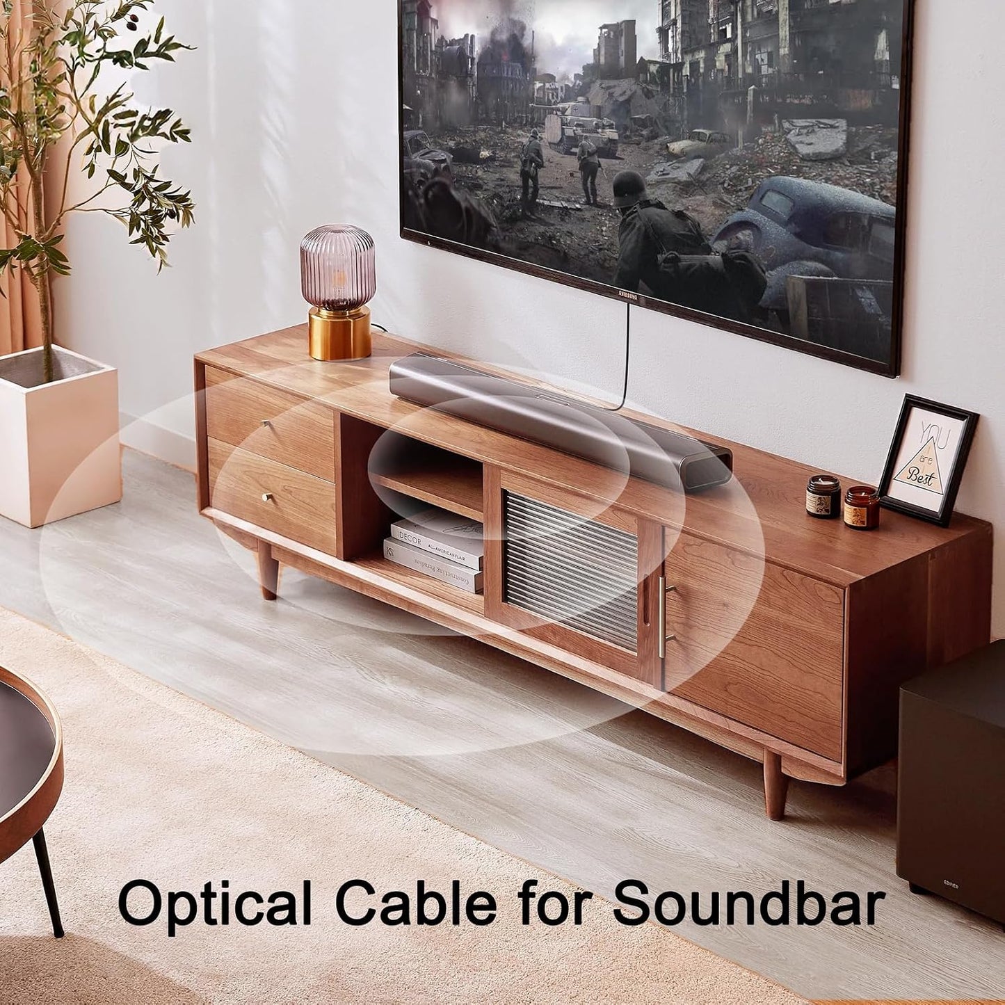 25 PS4 Optical Audio Cable feet, Digital Audio Optical Cable Ultra-Thin Cord, Toslink SPDIF Fiber Optic Cable