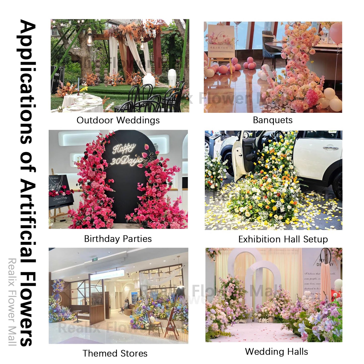 Artificial Flower Wall Panels 8ftx8ft, 5D Silk Wedding Flower Wall, Quick Assembly and Storage, Photo Booth Flower Backdrop for Wedding, Birthday Events Bridal Shower Decor (2#,8x8ft)