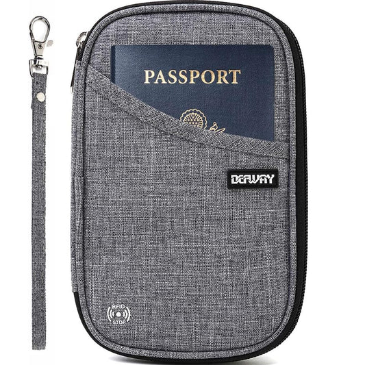 Passport Holder for Travel, Rfid Blocking Passport Wallet Travel Wallet Waterproof Case for Cards Passport Case, Travel Document Organizer Credit Cards Case Rfid Passport Holder for Travel