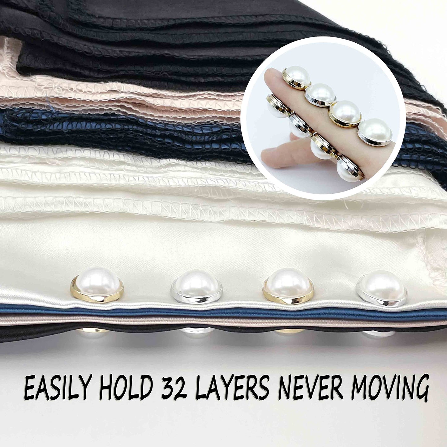 Strong Pearl Safety Magnetic Hijab Pins for Clothes Scarves Niqab Magnet for Women Girls