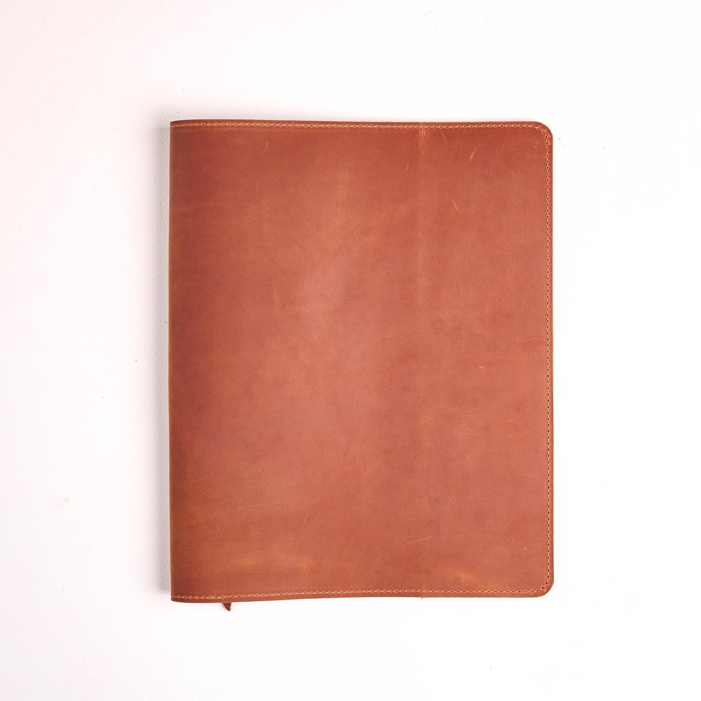 TORAKIP Genuine Leather Journal Cover A4 – Refillable Notebook Cover with Built-in Bookmark, Large Leather Cover for US Letter 8.5" x 11" Inserts (Notebook Not Included), Warm Brown