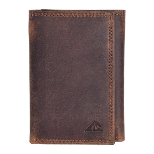 ASAD Leather Slim Everyday Trifold Wallet with ID Window and Multiple Card Slots | Genuine Leather Double Stitched RFID Blocking Stylish | Gift for Him | Hidden Card Pockets