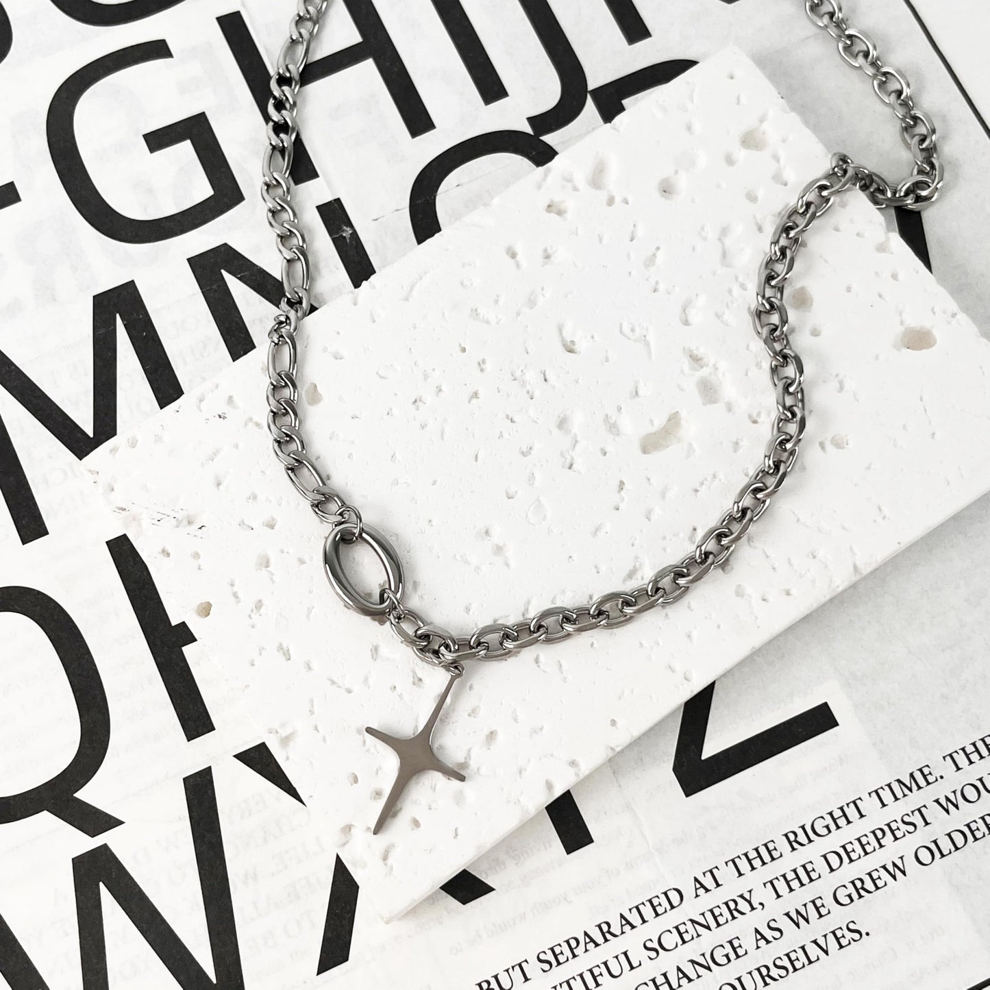 Buyongwant Star Necklace for Women Irregular Y2k Pendant Fashion Hip Hop Versatile Jewelry