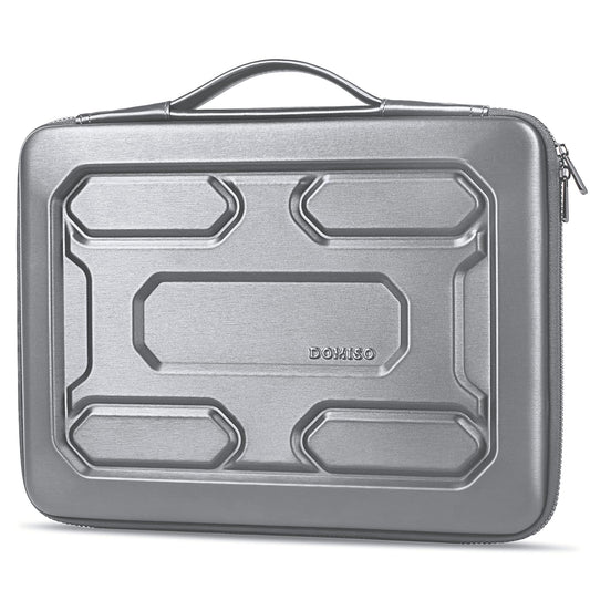 DOMISO 15.6 inch Laptop Sleeve with Handle Shockproof Waterproof EVA Protective Case for 15.6" Yoga 720 IdeaPad 310 320 ThinkPad T570/Legion 5 Gen 6/HP Envy 15/15.6" Notebooks, Silver