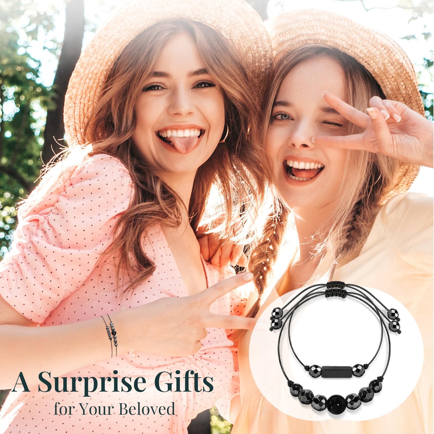 ZOKCC Crystal Healing Bracelets Gifts for Women: Mothers Day Gifts for Mom - Spiritual Natural Stone Empath Protection Bracelets Birthday Graduation Gifts for Friends Sister Mom Daughter