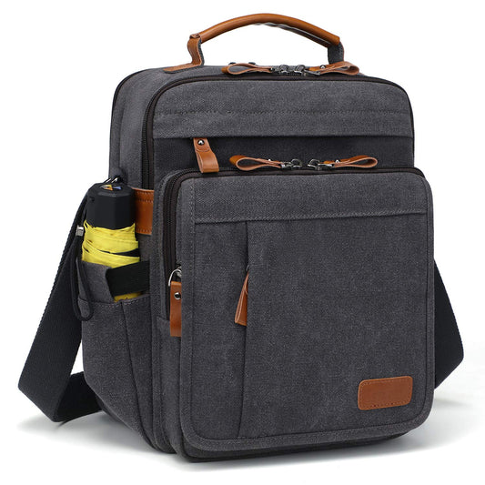 ESTARER 13-13.3 Laptop Bag for Men, Vertical Messenger Bag for 13-13.6'' Mac neo/air/pro Shoulder Bag Water-resistant Canvas