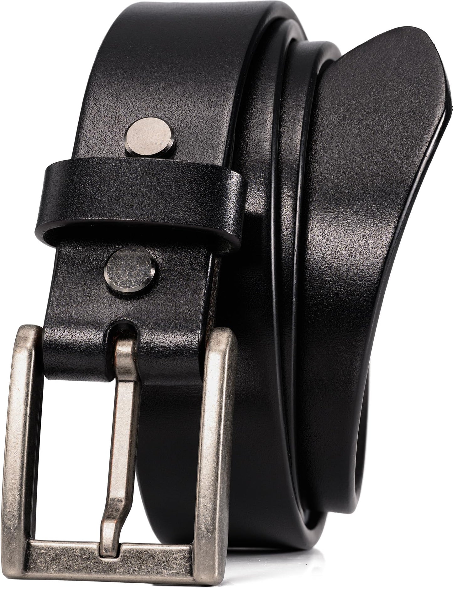 WOLFANT Thicken Full Grain Heavy Duty Belts for Men,100% Italian Real Solid Leather