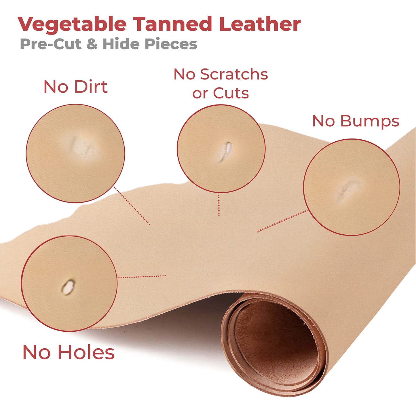 ELW Belt Blanks Strips/Straps 8/9 oz. (3.2-3.6mm) Thickness Size 2-1/2"x50" Full Grain Import Natural Cowhide Vegetable Tanned Leather for Tooling, Engraving, Embossing, Molding, & Dyeing