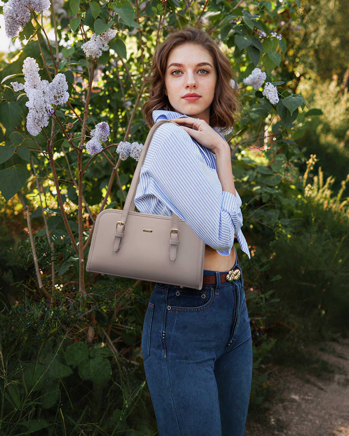 LOVEVOOK Swing Zip Shoulder Bag, Small Purses for Women Trendy Handbags, Mini Vintage Hobo Clutch Leather Tote