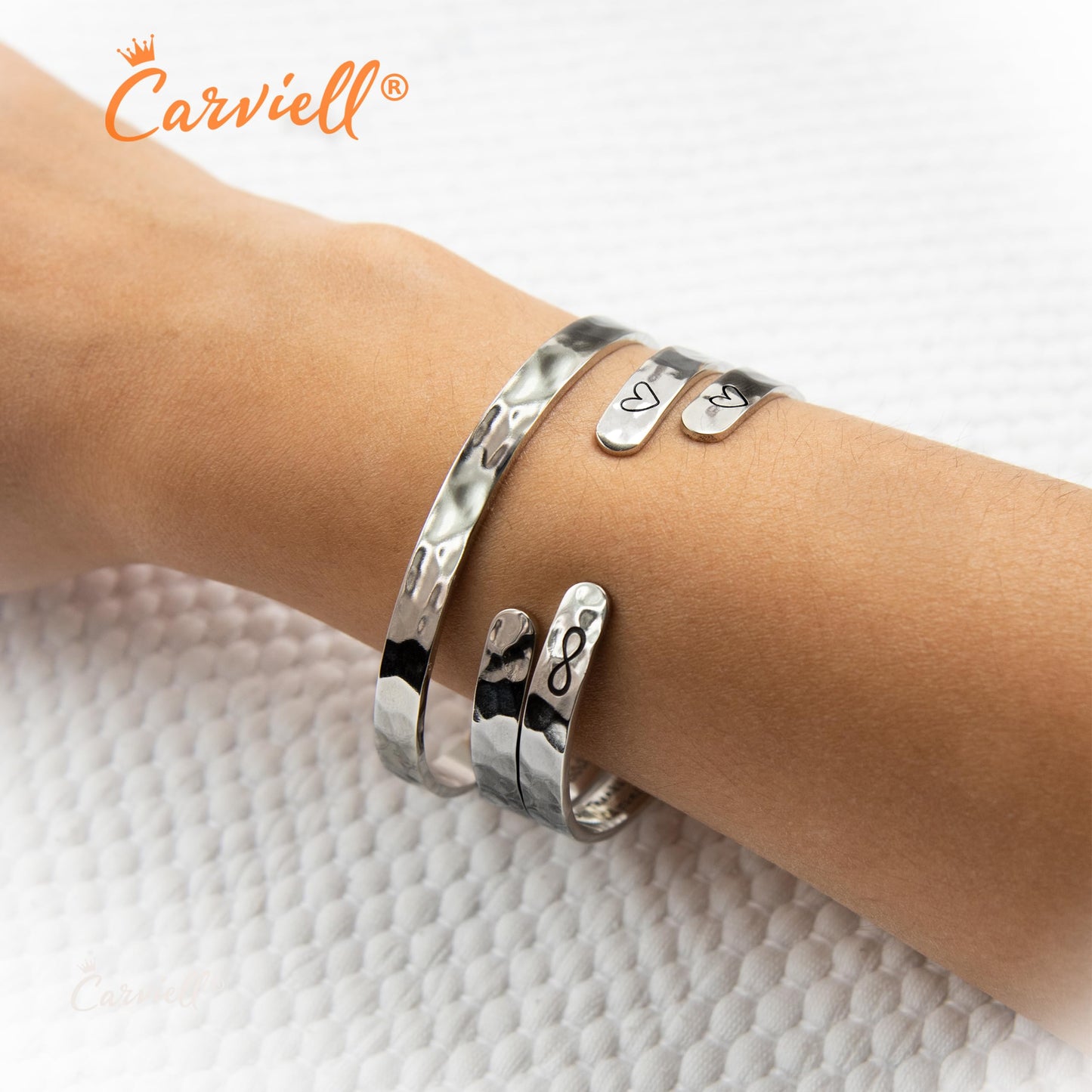Carviell Bracelets Inspirational Gifts For Women, Engraved, Personalized Cuff Bracelet for Teens, Friends, Sister, Cousin, Colleague, Motivational Womens Gift Jewelry, Believe in You