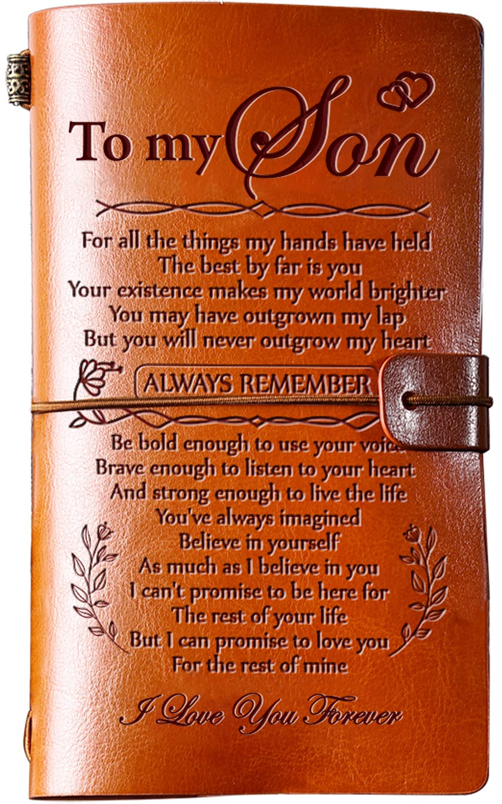 Hiipeenow Son Daughter in Law Gifts from Mom Dad, Leather Travel Journal 140 Pages, Birthday Graduation Christmas Back to School Gifts